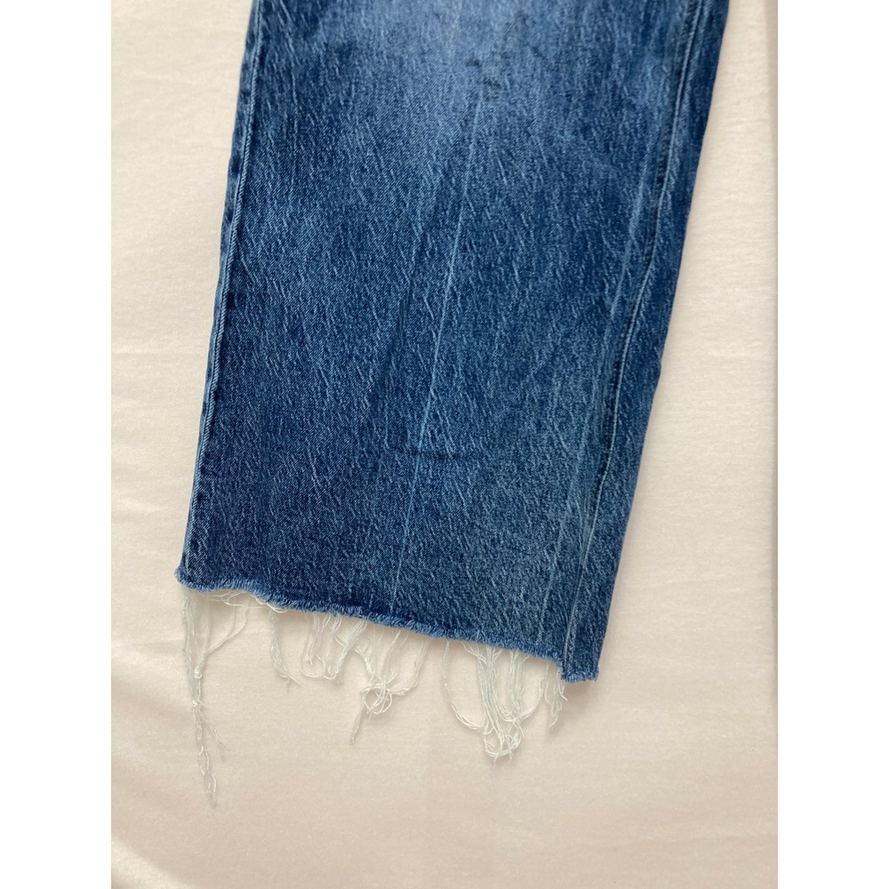Pistola Wide Leg Jeans 31 Blue High Rise Frayed Hem Raw Edge Denim - Picture 4 of 10